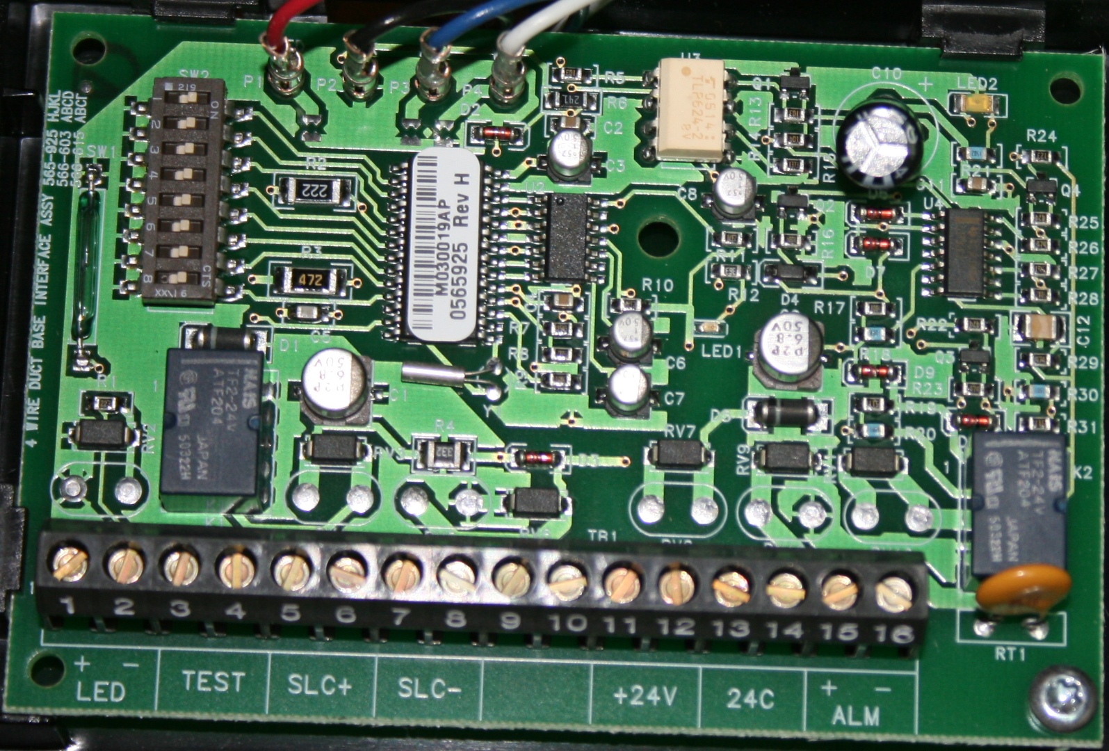 Simplex 565-925, Simplex (565-925) 4-Wire Duct Housing Replacement Board