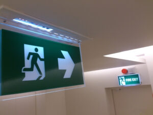 Emergency Exit business fire escape plan