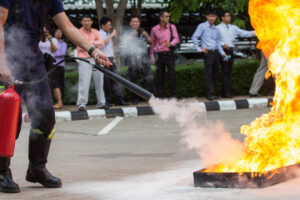 Fire Extinguisher Training pass technique fire extinguisher