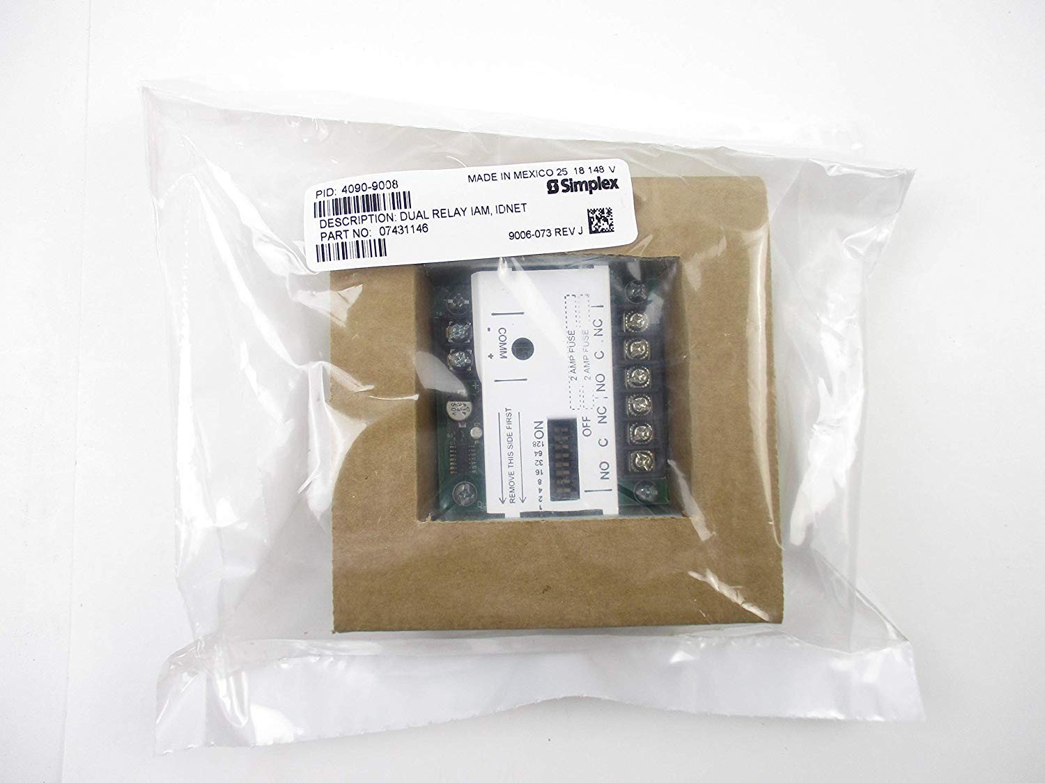 Simplex 4090-9008, Simplex (4090-9008) Individual Addressable Dual Contact Relay Module 07431146