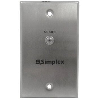Simplex 2098-9808, Simplex (2098-9808) Remote led alarm indicator mounted on single gang stainless steel plate