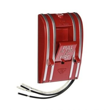 Edwards 270A-DPO, Edwards (270A-DPO) Fire alarm pull station, non-coded, break glass, metal, double pole, open circuit, wire leads.