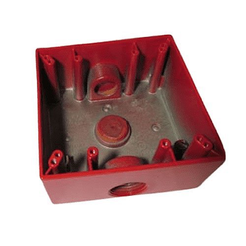 Kidde 74347U, Kidde (74347U) Outdoor-rated surface-mount backbox, red.