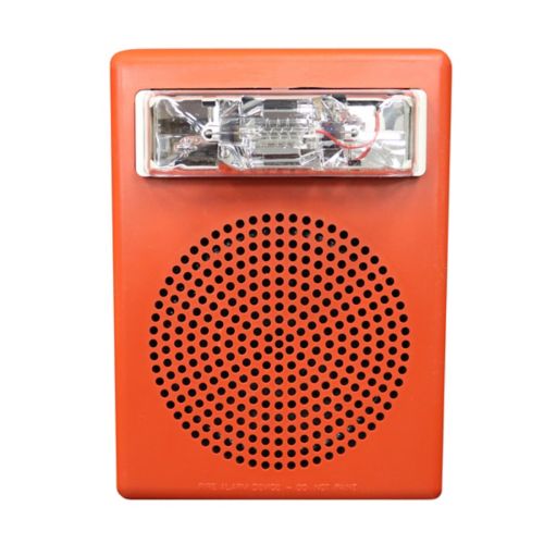 Eaton E50-24MCW-ALR, Eaton|Wheelock (E50-24MCW-ALR) 2w spkr str,sq,wall, 24vdc,15/30/75/110cd,alert,rd