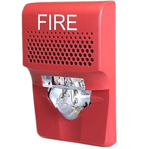 Edwards EG1AVRF, Edwards|Kidde (EG1AVRF) Genesis compact wall horn/strobe, 15-75 cd, red, fire marking