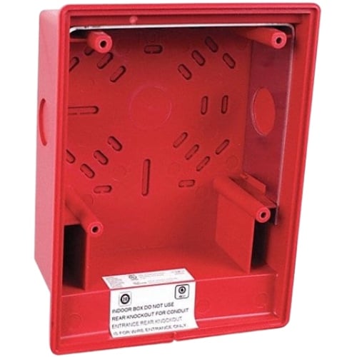 Edwards EG4RB surface box, Edwards (EG4RB) Surface box for speaker/strobes, red