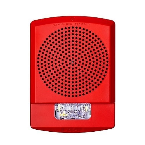 Eaton ELMTSR-N, Eaton|Wheelock (ELMTSR-N) Eluxa,multitone strobe hn,red,wall,24v, no lettering