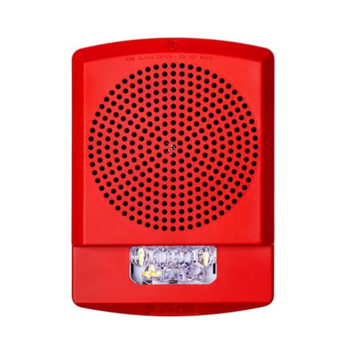 Eaton ELMTSR, Eaton|Wheelock (ELMTSR) Eluxa,multitone strobe hn,red,wall,24v, fire