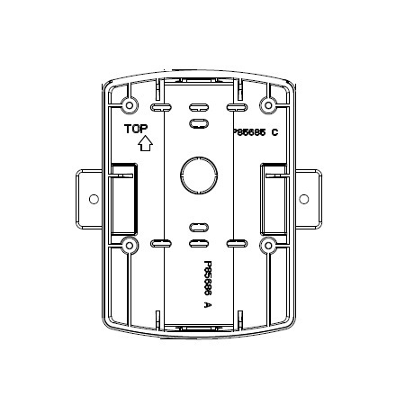 Eaton ELSPKBB-W, Eaton|Wheelock (ELSPKBB-W) Eluxa led spkr surface backbox ceiling wht