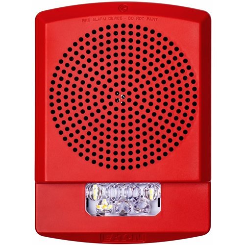 Eaton ELSPSTR, Eaton|Wheelock (ELSPSTR) Eluxa,led hf spkr str,red,wall,24vdc, 15/30/75/110/135/185cd,fire