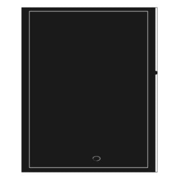 Gamewell FCI-DR-C4B, Gamewell (FCI-DR-C4B) Blank door, pk-625 lockset, for 3 chassis back box, black