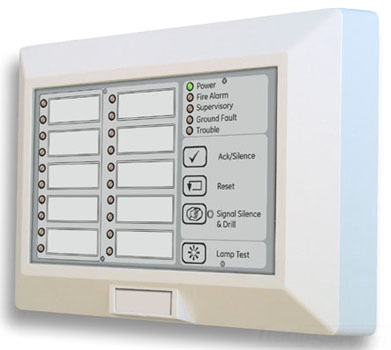 Edwards FSRA10C, Edwards (FSRA10C) Remote led annunciator, includes common system indicators, 10 zone indicators and common control switches, white housing, mounts to 4″ electrical box, for use w/ 10 zone panels only.