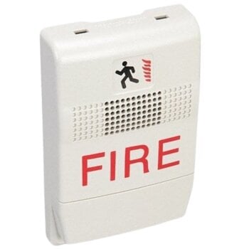 Edwards G1F-C, Edwards (G1F-C) Chime, steady or temporal, hi/lo db output, fire markings – 24v, white