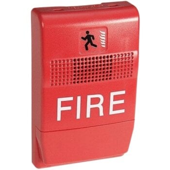 Edwards G1RF-P, Edwards (G1RF-P) Horn (steady tone) – 24v, red w/fire (not compatible with signal master)