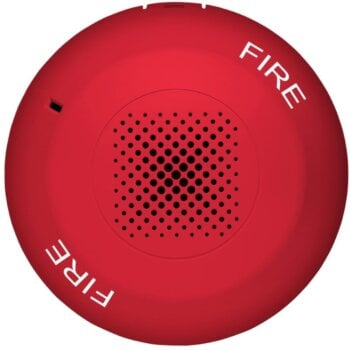 edwards gcarf ceiling horn, Edwards (GCARF) Ceiling horn, red, fire marking. gp10 room side wiring plate required, ordered separately.