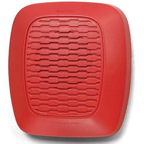 Gentex GHLFR, Gentex (GHLFR) Low frequency horn, temporal 3 sounder, temporal 4 capabilities, plain (no lettering) , red faceplate. 24 vdc