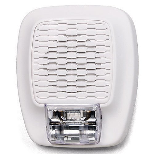 Gentex GHSLF110W, Gentex (GHSLF110W) Low frequency horn/strobe, fixed 110 candela, wall mount, temporal 3 sounder, temporal 4 capabilities plain (no lettering) , white faceplate