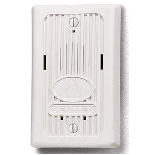 Gentex GX93-PW, Gentex (GX93-PW) Mini-horn, continuous or temporal 3 sounder, plain (no lettering) , white faceplate