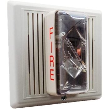 Edwards INT-7ATW, Edwards|Kidde (INT-7ATW) 15/75 cd temporal horn/strobe – 24 vdc, white. ul1971 listed @ 15 cd (75 cd on axis per ada/ul 1638) , inchfire inch wall orientation.