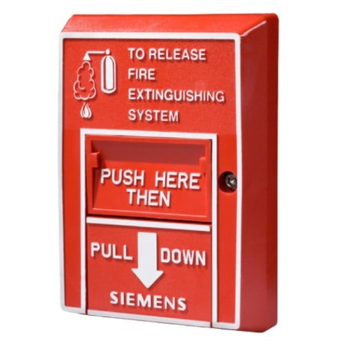 Siemens MH-501, Siemens (MH-501) Agent release dual action manual pull station.