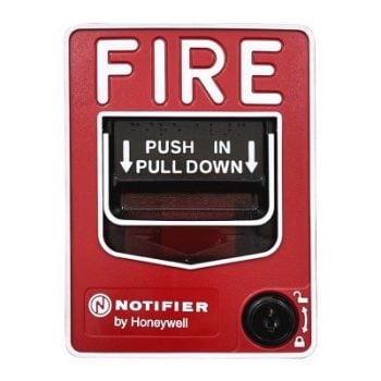 Notifier NBG-12LOB, Notifier (NBG-12LOB) Dual action station; outdoor applications, red, terminal block, notifier key lock, includes sb-i/o backbox.