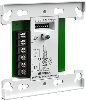 Potter Electric Signal PAD100-DIM, Potter Electric Signal (PAD100-DIM) Pad 100 dual input module