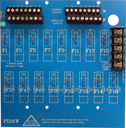 Altronix PD16WCB, Altronix (PD16WCB) 16 ptc output power distribution module