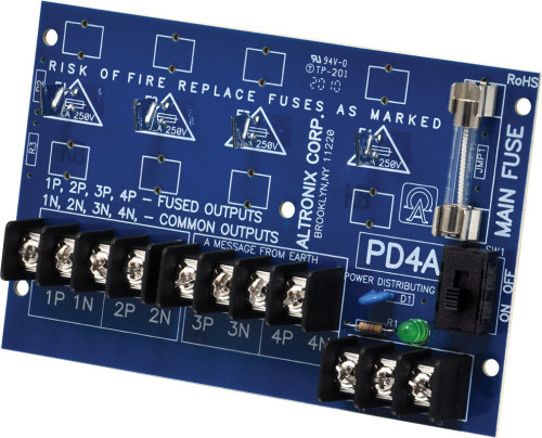 Altronix PD4CB, Altronix (PD4CB) Power dist.board w/ckt bkrs