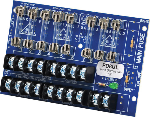 Altronix PD8UL, Altronix (PD8UL) Ul 8 out power distrib unit