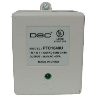 dsc (ptc1640u), DSC (PTC1640U) 16v40va plug-in xfrm w/ ptc and led