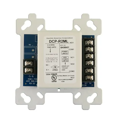 Hochiki R2ML, Hochiki (R2ML) Dual relay module 4″, 2 amps @ 24vdc or 1 amp @ 120vac
