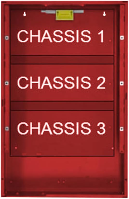 notifier sbb-c4r backbox, Notifier (SBB-C4R) Backbox, 3 chassis, red.