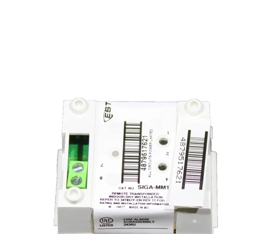 Edwards SIGA-MM1, Edwards (SIGA-MM1) Monitor module – single input. single circuit input module for use with normally open contact devices. factory programmed for non-latching monitor operation.