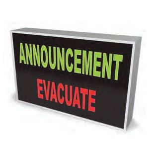 Honeywell SP-2/MNS, Honeywell (SP-2/MNS) Announcement evacuate sign