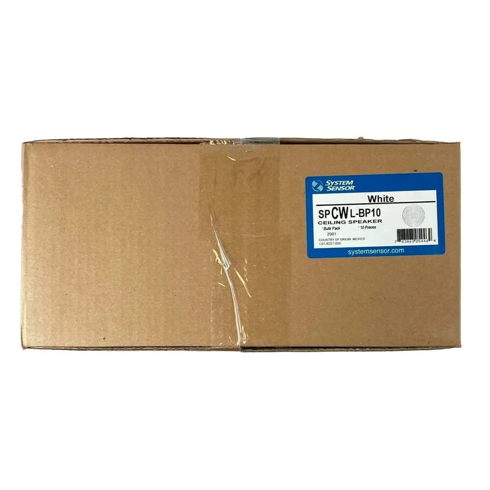 System Sensor SPCWL-BP10, System Sensor (SPCWL-BP10) Speaker only, ceiling, 1/4w – 2w, white – bulk pack of 10 units