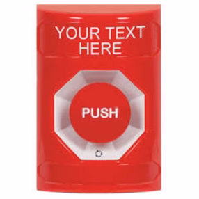 STI SS2001ZA-EN, STI (SS2001ZA-EN) Stopper station button turn-to-reset red. customized label written: preaction release