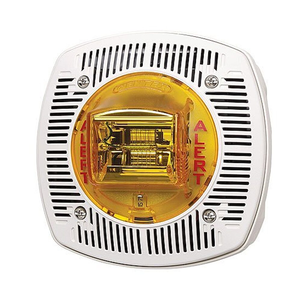 Gentex SSPKA24-15/75AWW, GENTEX (SSPKA24-15/75AWW) Speaker/Strobe, 25 or 70.7 VRMS, Amber L