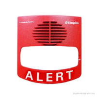 Simplex (4905-9843) Av cover wall red alert label