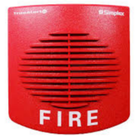 Simplex (49AO-WRF) Horn m-c addressable wall mount w fire markings (red) ..replaces 4901-9850