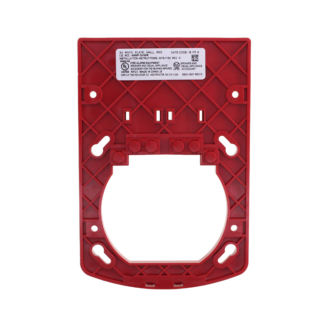 Simplex 49MP-SVWR, Simplex (49MP-SVWR) Sv mounting plate wall red