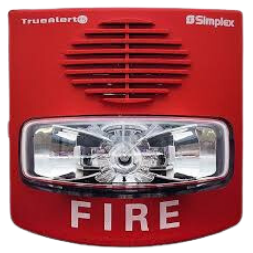 Simplex 49MTV-WRF, Simplex (49MTV-WRF) Red, wall mount multi-tone horn strobe