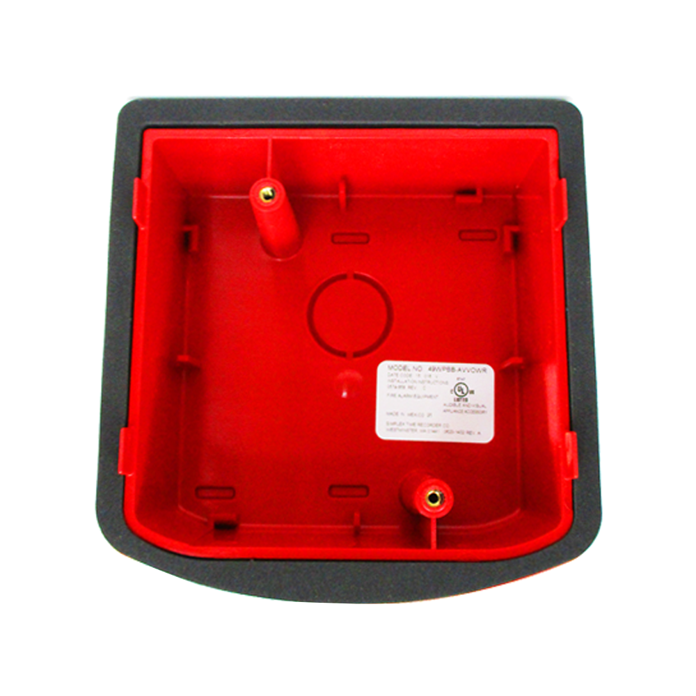 Simplex 49WPBB-AVVOWR, SIMPLEX (49WPBB-AVVOWR) Wp Back Box Av Or Vo Wall Red