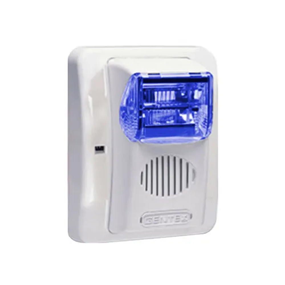 POTTER CHS-24BW-WP, POTTER (CHS-24BW-WP) (4890163) wall horn/strobe, blue lens, weatherproof, white