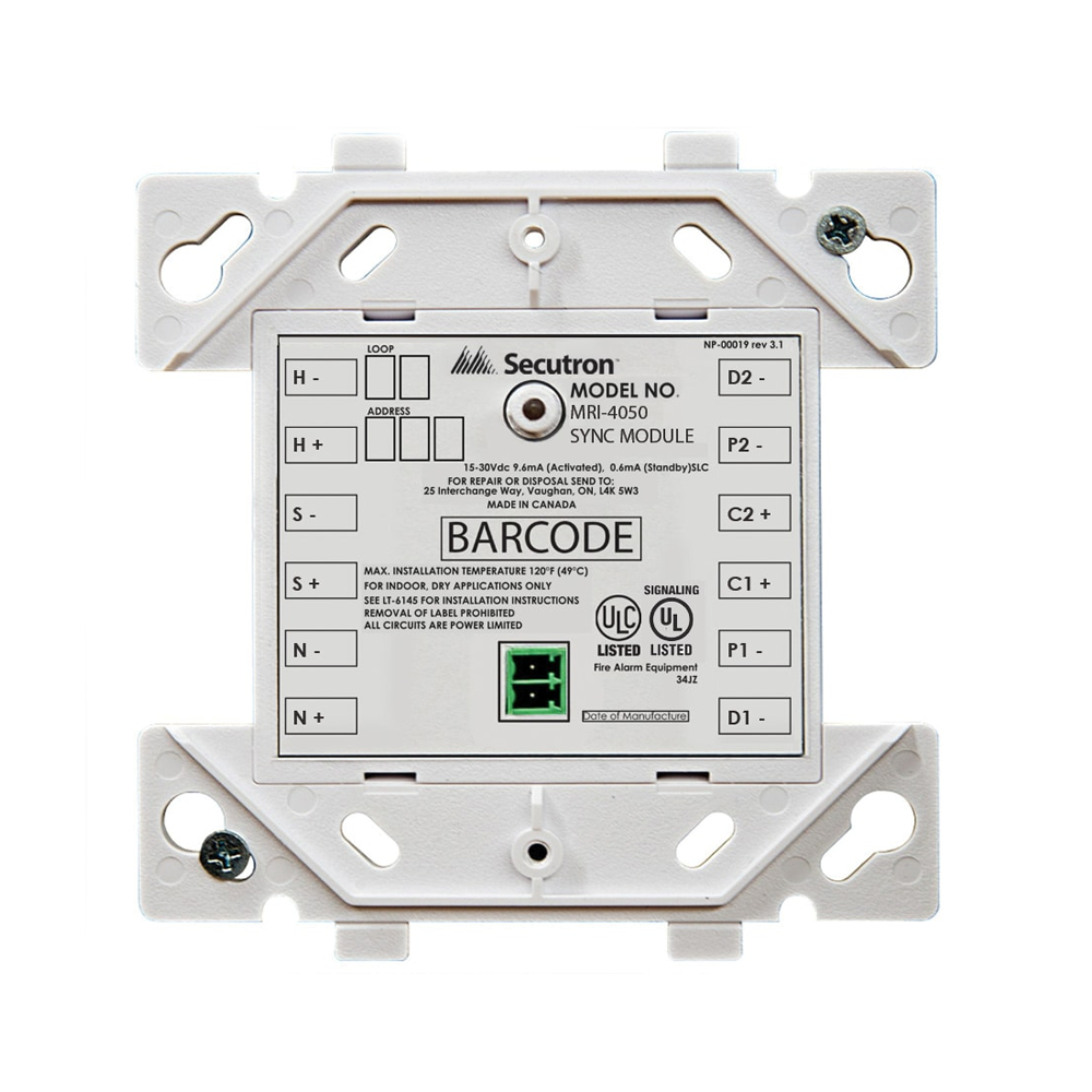 Secutron MRI-4050, SECUTRON (MRI-4050) Secutron 4000 Series Sync Module