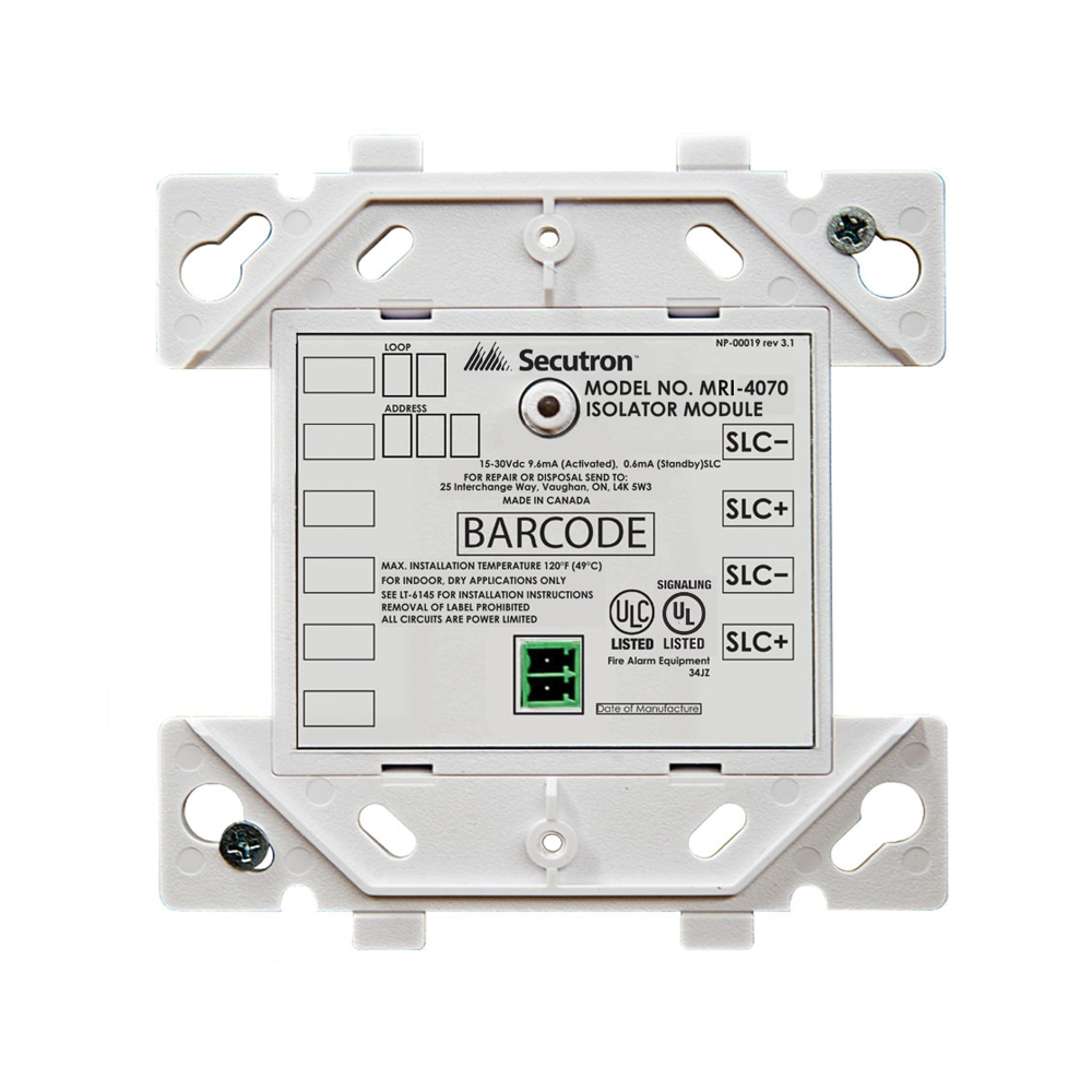 Secutron MRI-4070, SECUTRON (MRI-4070) Secutron 4000 Series Isolator Module