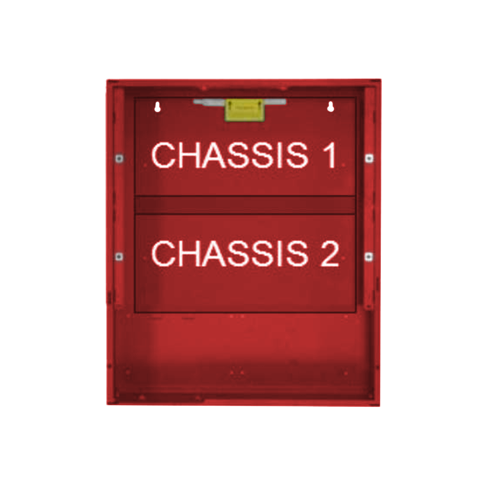 Notifier SBB-B4R, NOTIFIER (SBB-B4R) Backbox, 2 Chassis, Red.