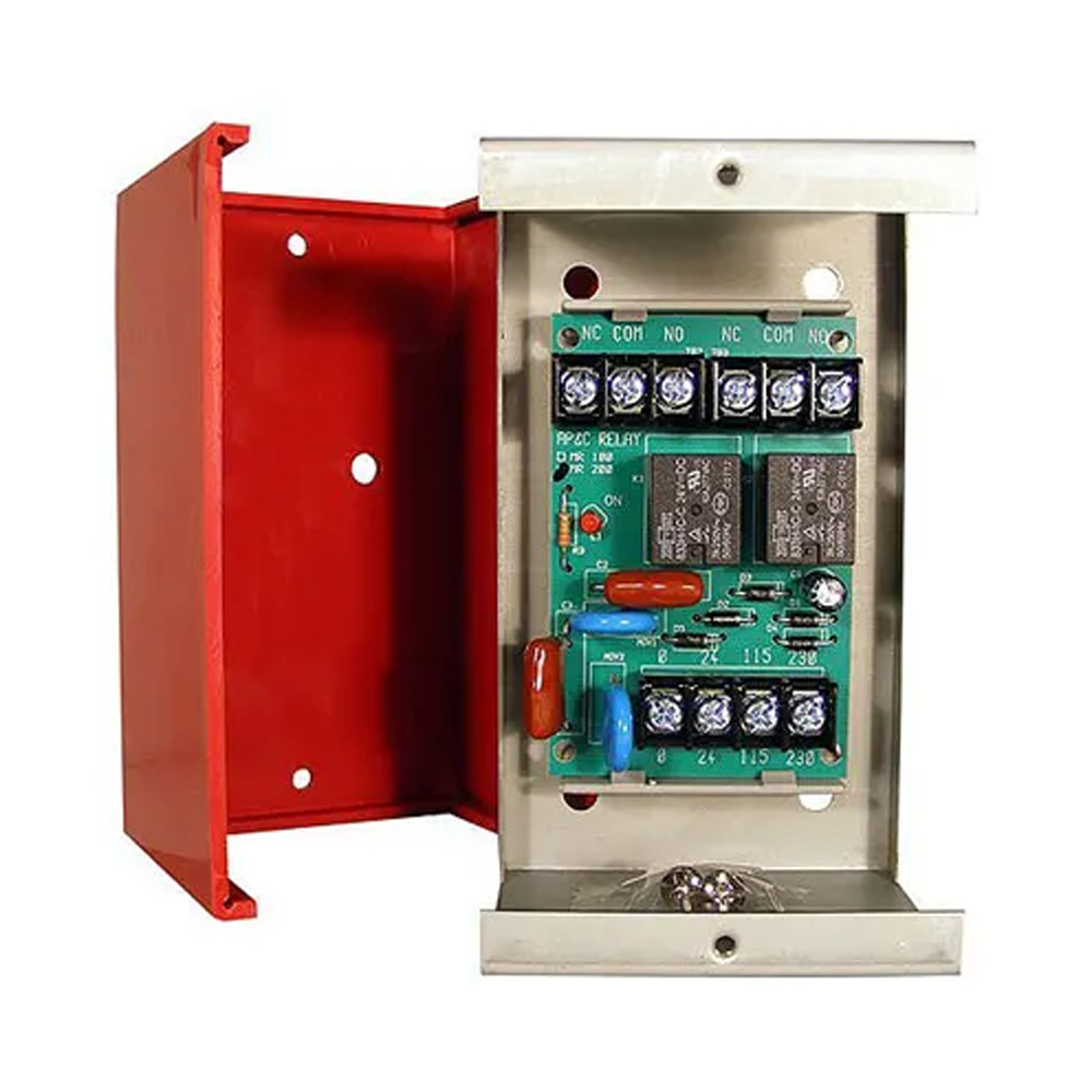 Space Age SSU-MR-201/C/R, Space Age (SSU-MR-201/C/R) Relay cab red 24v ac/dc 120v/240vac 10a dpdt polar. ul