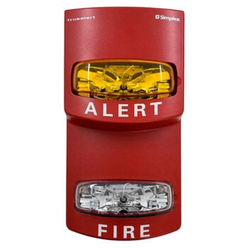 Simplex 4906-9208, Simplex (4906-9208) Amber/clear vo mc wall mt red