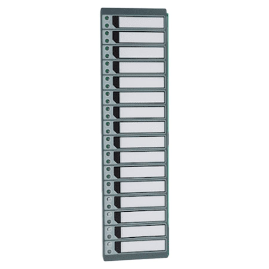 Edwards D16L-IO-1, Edwards (D16L-IO-1) 16 zone led annunciator, 2 led’s per zone, customizable insert labels, left side mounting, zones 1-16