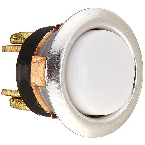Edwards 620, Edwards (620) Low voltage, insulated push button. panel mount. chrome with ivory center